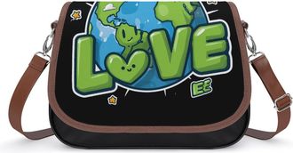 Generic Love Earth Crossbody Bags for Women Shoulder Messenger Bag Purse Handbags