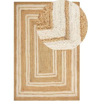 Beliani Rug ELMALI Beige 200 x 300 cm Jute
