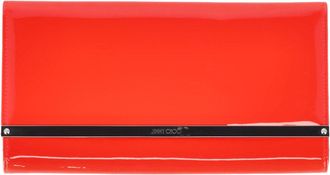 Jimmy Choo London Flap Clutch Bag in Red Patent Leather