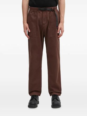 Gramicci Loose Tapered Ridge elasticated belted trousers - Marrone