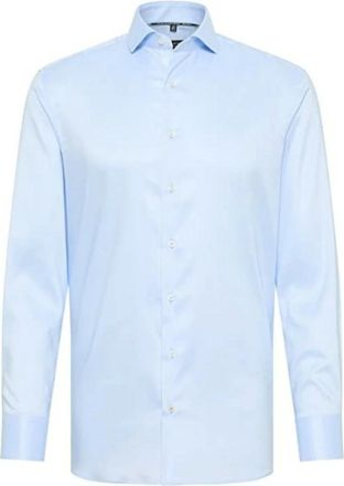 Eterna Heren, Overhemden, Blauw, Maat: 4XL