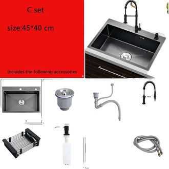 OEM Fregadero De Cocina De Acero Inoxidable, Incluye Escurridor Y Dispensador De Jab&oacute;n