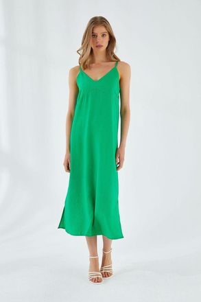Mixray V-hals Split Midi-jurk