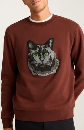 Bonobos Critters Compact Fleece Sweatshirt in Cat Critter Fleece C9 at Nordstrom Rack, Size Xx-Large