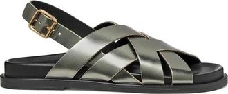 Geox Adelash Sandalen - Dames - Sandalen - Groen - 38 EU - Leer - Schoenen