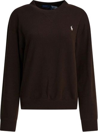 Polo Ralph Lauren Sweatshirt met ronde hals - Dames - Sweatshirts - Bruin - M - Katoen - Hoodies & sweatvesten