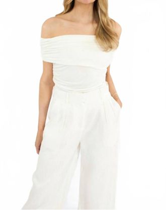 Karina Grimaldi Lume Jersey Top In White