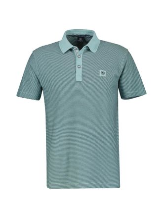 Lerros Poloshirt LERROS LERROS Poloshirt mit abgesetztem Kragen, Herren, Gr. 6XL, blau (coastal sea blau), 100% Baumwolle, Shirts Poloshirt