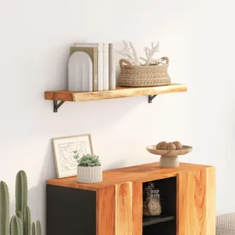 vidaXL Mensola A Muro 70x30x2,5cm Rettangolare Legno Acacia Bordi Vivi - Vidaxl