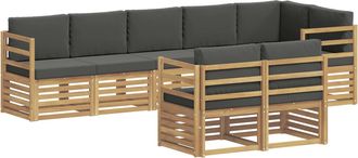 vidaXL Conjunto De Sof&aacute;s De Exterior 8 Uds. Blanco Y Antracita Vidaxl