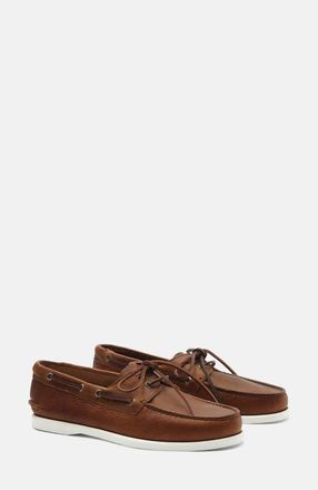Scarosso Orlando Boat Shoes in Cigar - Calf at Nordstrom, Size 42.5