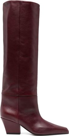 PARIS TEXAS 60mm Jane boots - women - Calf Leather/Calf Leather/Rubber/Calf Leather - 36 - Red