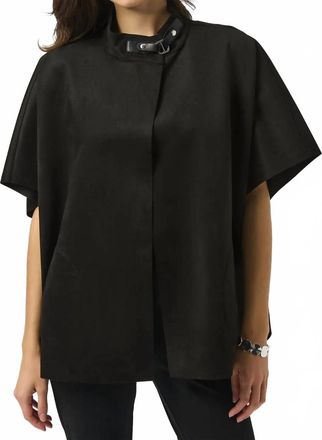 Joseph Ribkoff Stand Collar Cover-Up Poncho In Black
