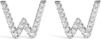 House of Brilliance 10K Gold 1/10 Cttw Diamond Initial A to Z Stud Earring