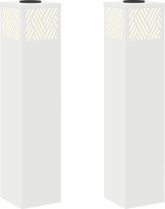 vidaXL Luz De Camino Led Solar 2 Uds. Blanco C&aacute;lido 18 X 18 X 80 Cm Vidaxl