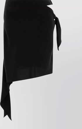 Courrèges draped high waist skirt with tie detail