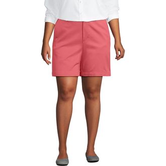Lands End Plus Size Classic 7 Chino Shorts in Soft Mojave Rose at Nordstrom, Size 16Short