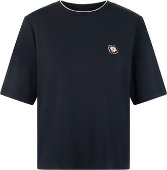 Marc Cain Tops, Dames, Blauw, XL, Polyester, T-shirt met korte mouwen