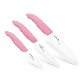 Kyocera Advanced Ceramics 3 Piece Revolution Series Knife Set, Pink at Nordstrom