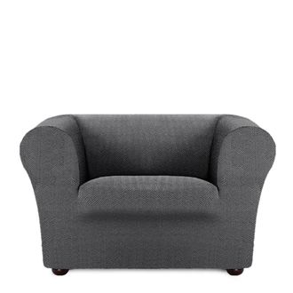 Eysa Funda de sill&oacute;n chester/klippan biel&aacute;stica gris oscuro 70 - 130 cm