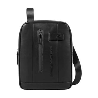 Piquadro Messenger Bags, male, Black, Size: ONE SIZE Mens Bags Shoulder Bag Black Ss23