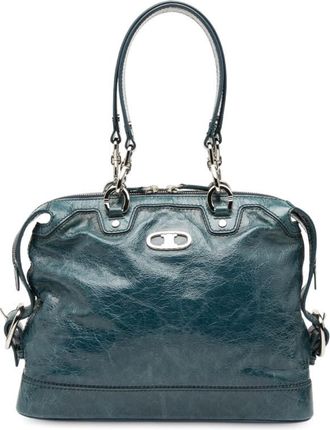 Celine Pre-owned Celine Crinkled Patent Macadam Shoulder Bag Ladies WD-SA-0058
