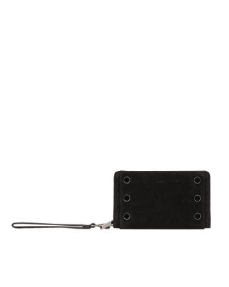 Hammitt Hammitt Bryant Wallet Noir Diamond Suede Gunmetal Sml