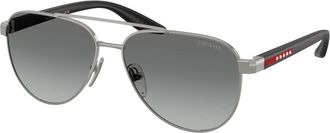 Prada Sunglasses Linea Rossa PS A52S - male - Prada - Sunglasses - Gray - 58 MM - Accessories