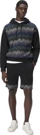 Missoni Fleece Shorts With Zigzag Insert in Black at Nordstrom, Size X-Large