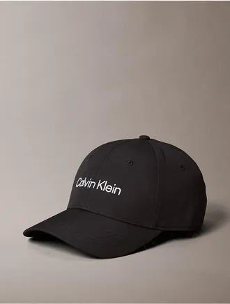 Calvin Klein Mens Standard Logo Embroidery Baseball Cap - Black