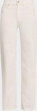 LE JEAN Column High-Rise Straight-Leg Jeans