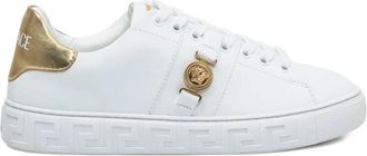 Versace Greca Leren Sneakers - Dames - Sneakers - Wit - 36 EU - Leer - Schoenen