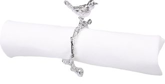 Classic Touch Set Of 4 Silver Bird Design Napkin Rings