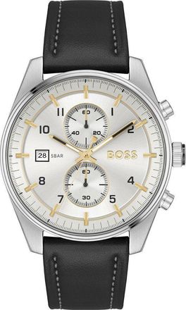 HUGO BOSS Zwart Leren Dress Horloge