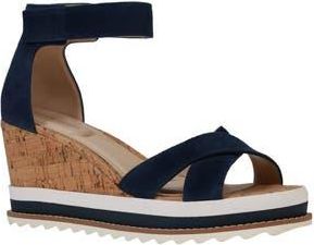 Pelle Moda Westyn Ankle Strap Platform Wedge Sandal in Midnight at Nordstrom Rack, Size 9.5