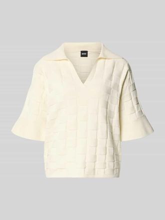 HUGO BOSS Regular Fit Poloshirt aus Viskose-Mix Modell Fapavero in Offwhite, Gr&ouml;&szlig;e XXL