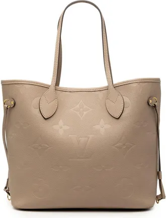 Louis Vuitton Grayish Tourterelle Leather Pouch Shoulder Bag Tote Bag (Pre-Owned)