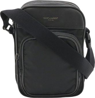 Saint Laurent Black Nylon & Leather Mini Camera Bag (Authentic Pre-Loved)