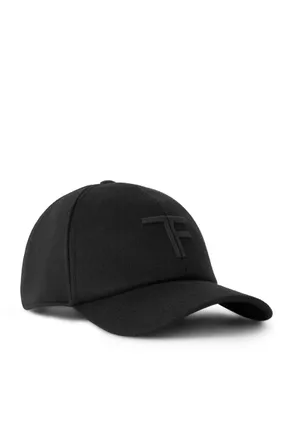 Tom Ford Leather-Trimmed Logo-Embroidered Cashmere Baseball Cap