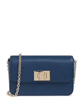 Furla chain-strap leather cross body bag - women - Calf Leather - One Size - Blue
