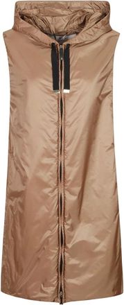 Max Mara Drop-Proof Canvas Vest - Dames - Jassen - Beige - Maat: 4XS Zijde