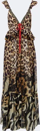 Camilla Embellished leopard-print silk chiffon maxi dress
