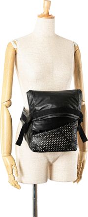 Bottega Veneta Pre-owned Womens Belt Bag Intrecciato Design - Black Leather - One Size