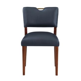Comfort Pointe Bonito Midnight Blue Faux Leather Dining Chair - Set of 2