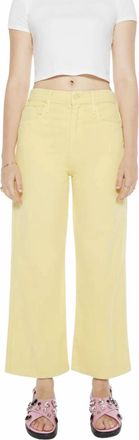Mother Maven High-Rise Wide Leg Jeans In Yellow