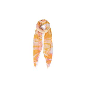 Pieces Scarves, female, Multicolor, Size: ONE SIZE Polyester Scarf with Fringed Edges