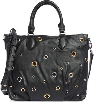 Aim&eacute;e City Beat Convertible Satchel Bag in Black W Grommets at Nordstrom Rack