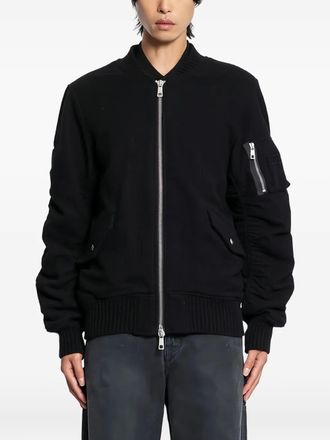 Giorgio Brato zip-fastening bomber jacket - men - Wool/Silk - M - Black