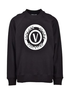 Versace Jeans Couture Black Cotton Sweatshirt