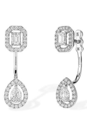 Messika My Twin Diamond Ear Jackets in White Gold at Nordstrom